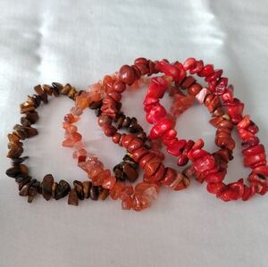 Gemstone Chip Stretch Bracelets